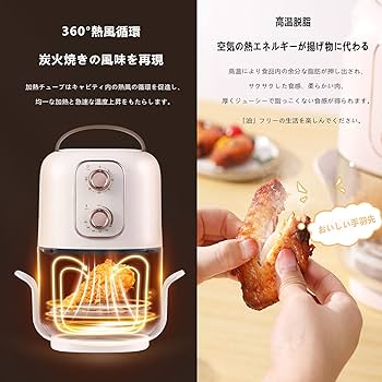 Amazon.co.jp: Catonlifer ノンフライヤー 透明窓 硼珪酸ガラス